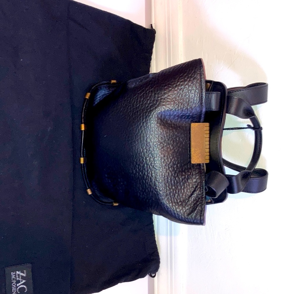 New Black Zac Posen Eartha Folded Gusset Crossbody